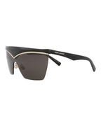 Saint Laurent Womens Shield/Wrap Black Black Black Fashion Designer Eyewear
