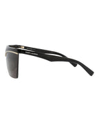 Saint Laurent Womens Shield/Wrap Black Black Black Fashion Designer Eyewear