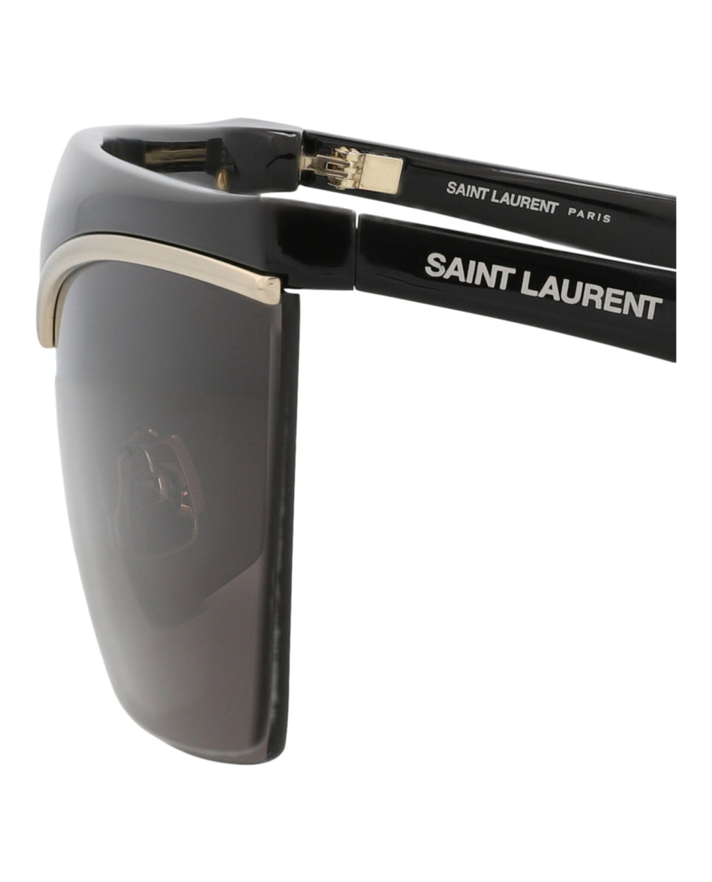 Saint Laurent Womens Shield/Wrap Black Black Black Fashion Designer Eyewear