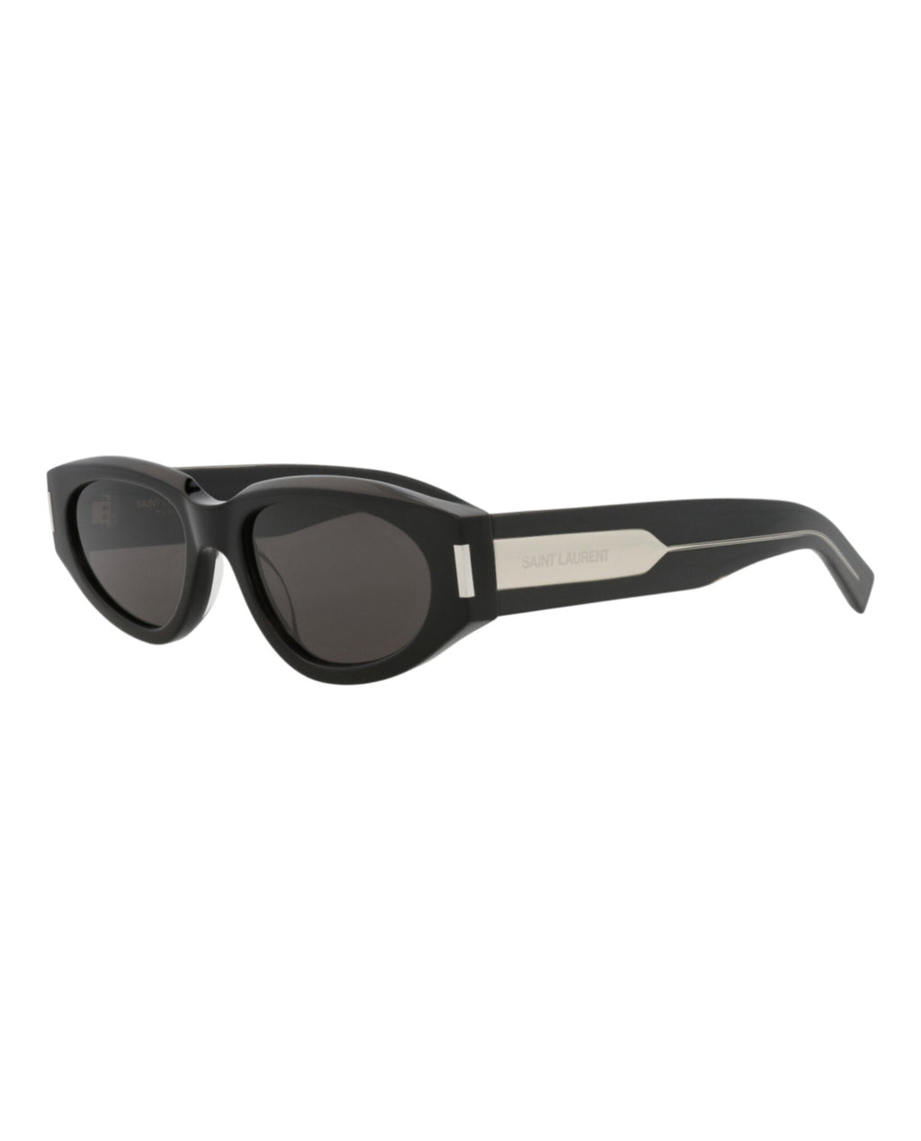 Saint Laurent Womens Round/Oval Black Crystal Black Fashion Designer Eyewear