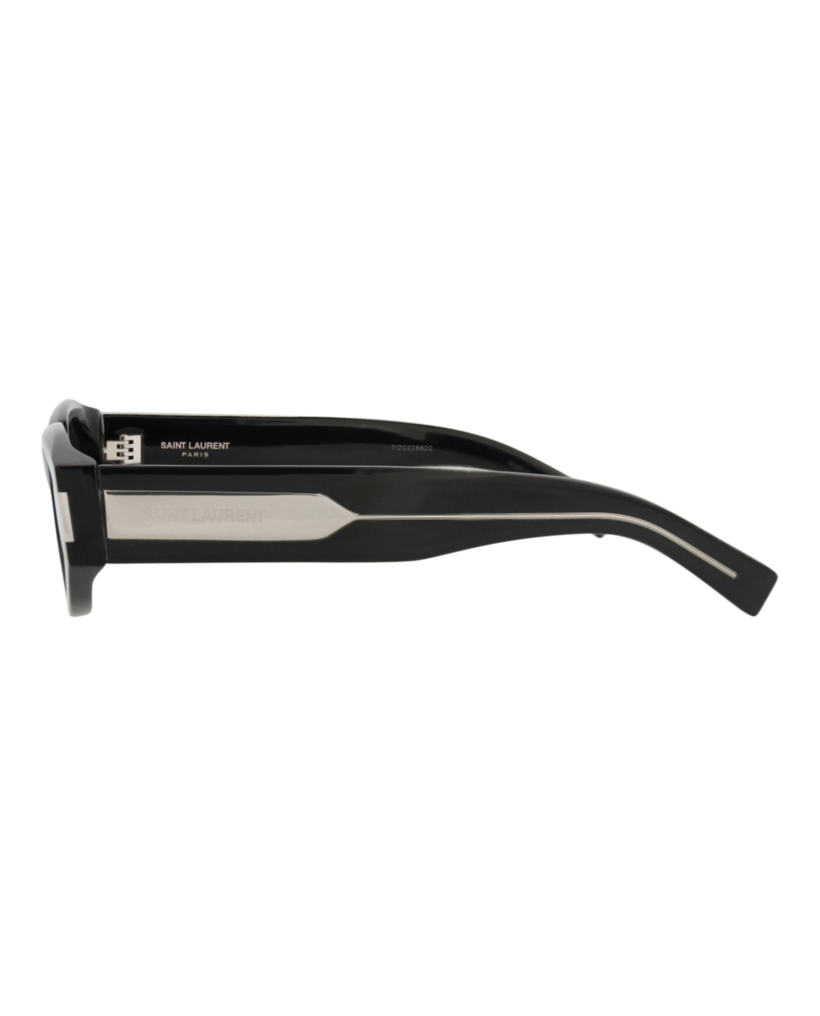 Saint Laurent Womens Round/Oval Black Crystal Black Fashion Designer Eyewear