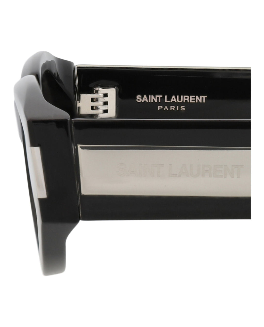 Saint Laurent Womens Round/Oval Black Crystal Black Fashion Designer Eyewear