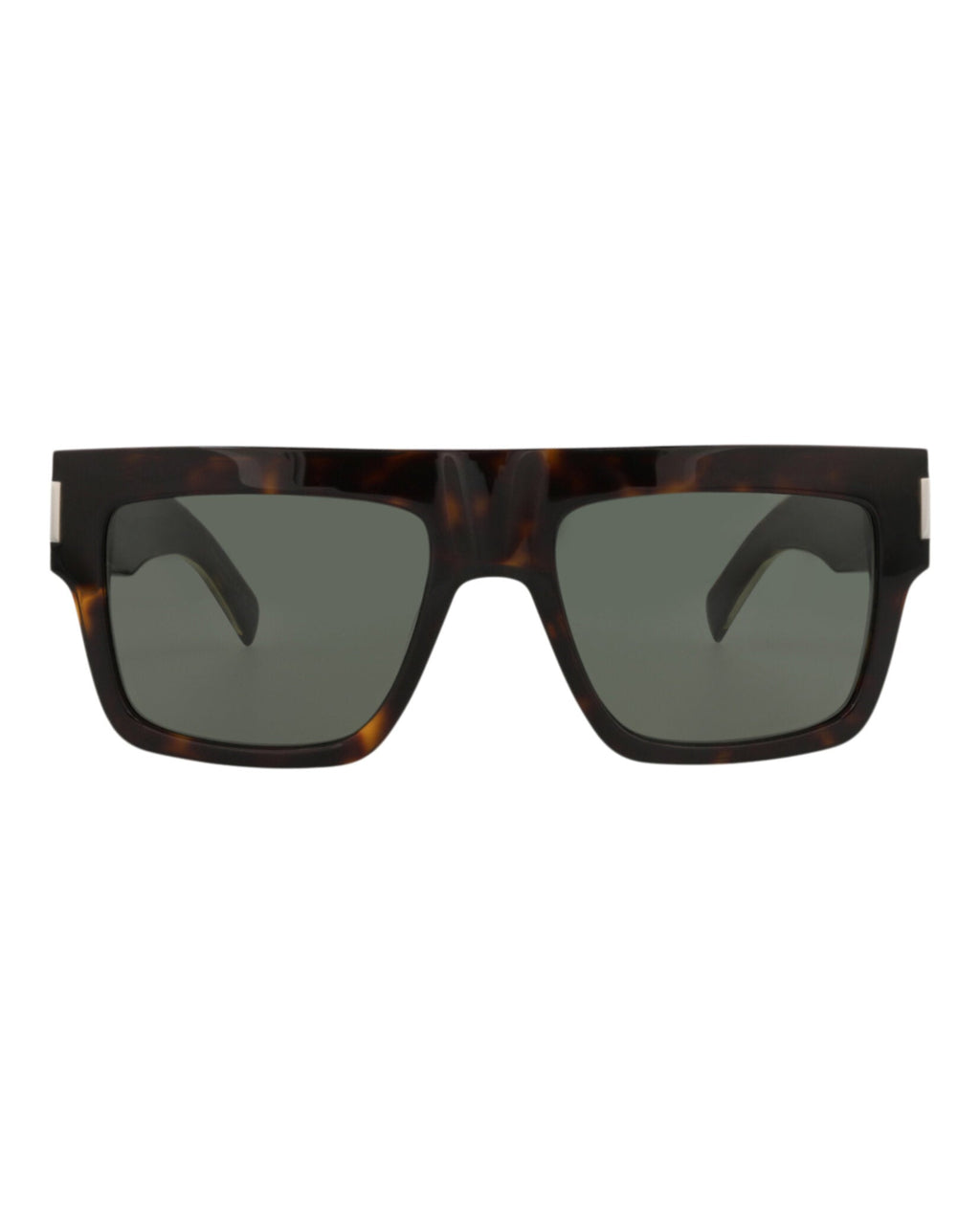 Saint Laurent Mens Square/Rectangle Havana Crystal Grey Fashion Designer Eyewear