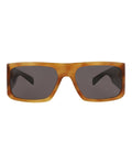 Saint Laurent Unisex Square/Rectangle Havana Black Black Fashion Designer Eyewear