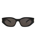 Saint Laurent Womens Cat Eye Black Black Black Fashion Designer Eyewear