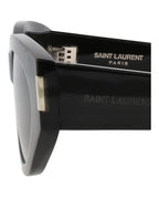 Saint Laurent Womens Cat Eye Black Black Black Fashion Designer Eyewear