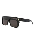 Saint Laurent Womens Square/Rectangle Black Black Black Fashion Designer Eyewear