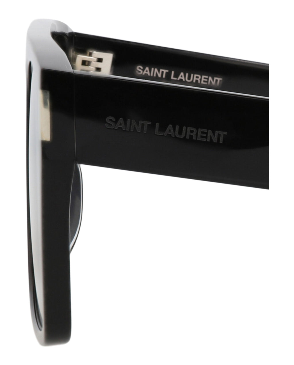 Saint Laurent Womens Square/Rectangle Black Black Black Fashion Designer Eyewear