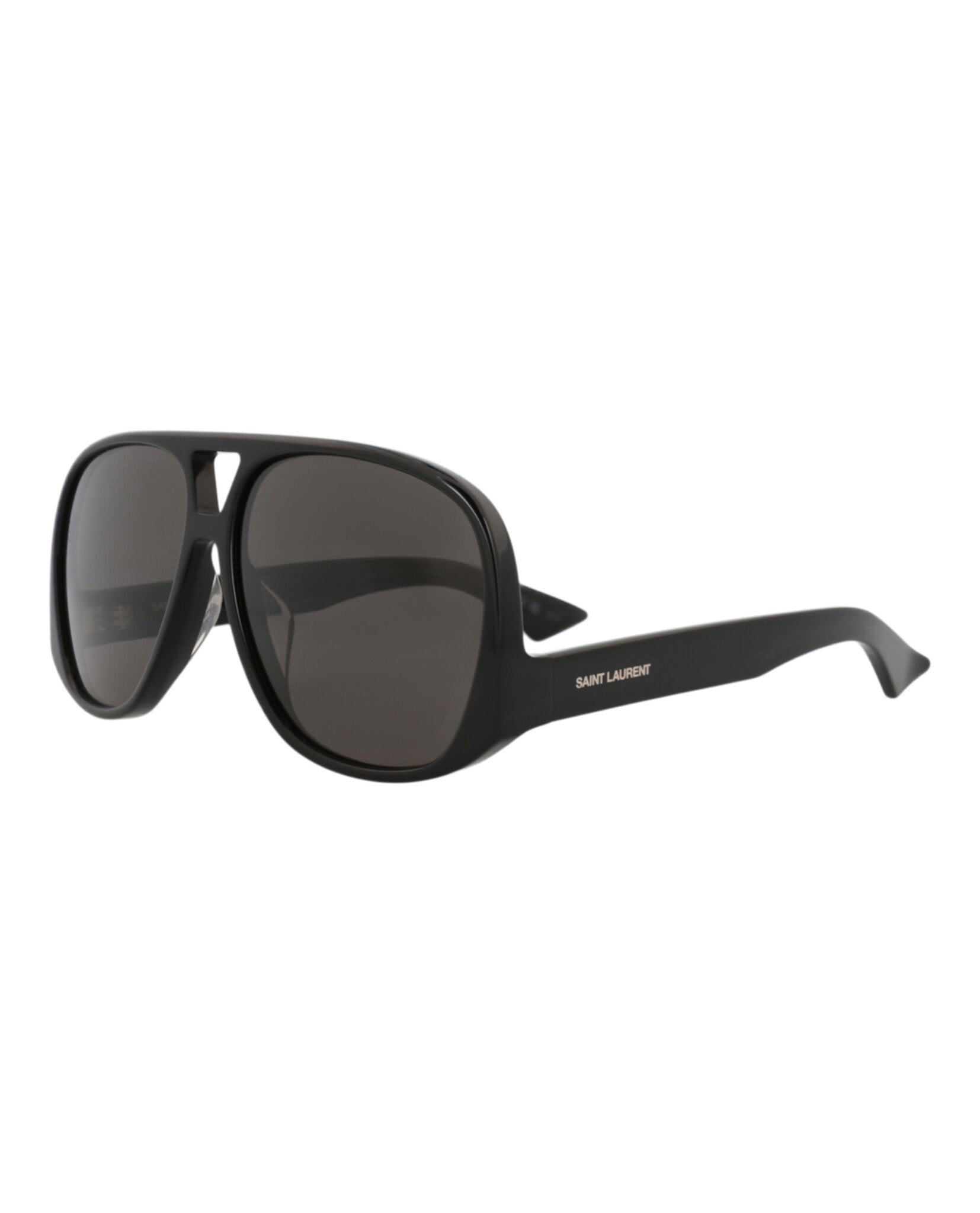 Saint Laurent Womens Aviator Black Black Black Fashion Designer Eyewear