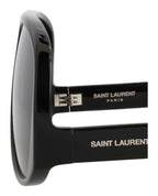 Saint Laurent Womens Aviator Black Black Black Fashion Designer Eyewear