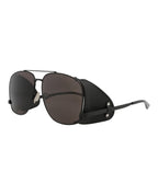 Saint Laurent Mens Aviator Black Black Black Fashion Designer Eyewear