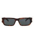 Saint Laurent Unisex Square/Rectangle Havana Crystal Black Fashion Designer Eyewear