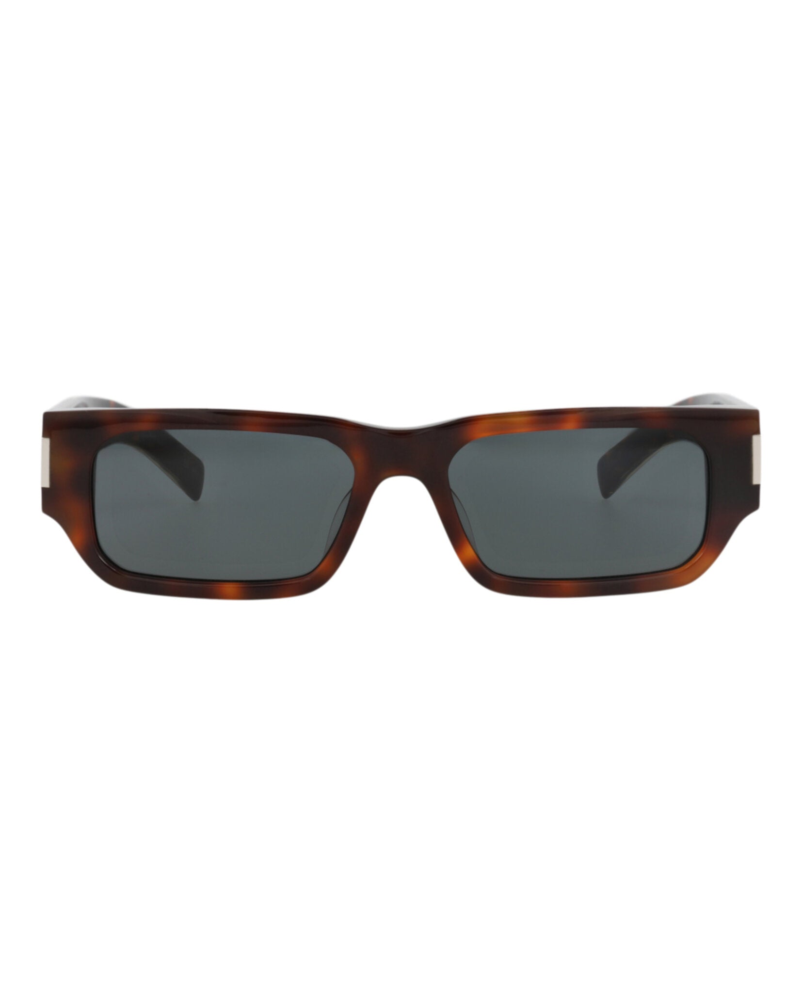 Saint Laurent Unisex Square/Rectangle Havana Crystal Black Fashion Designer Eyewear