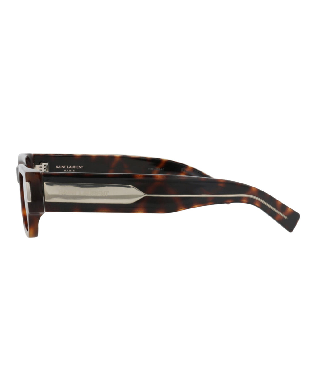 Saint Laurent Unisex Square/Rectangle Havana Crystal Black Fashion Designer Eyewear