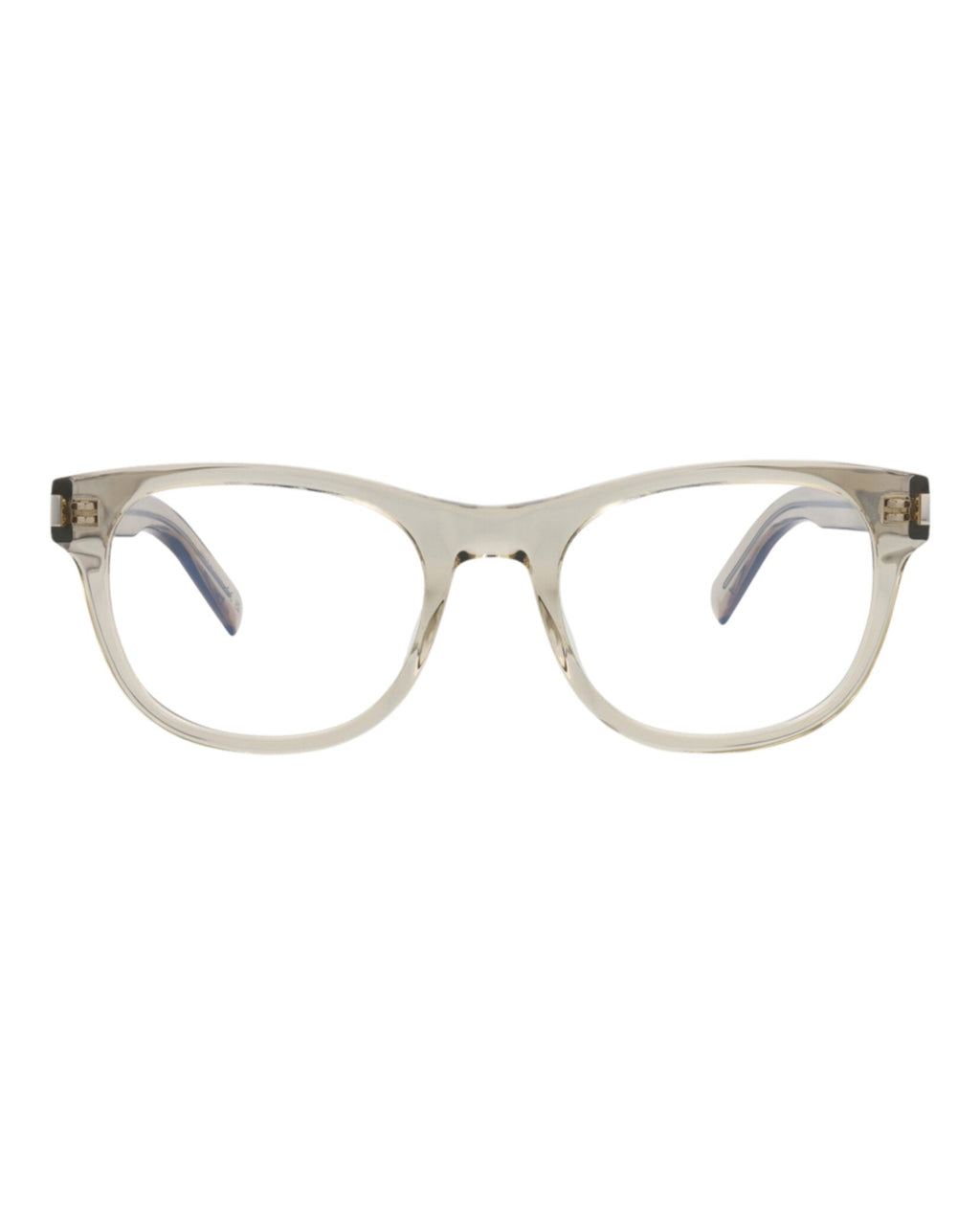 Saint Laurent Unisex Square/Rectangle Beige Beige Transparent Fashion Designer Eyewear
