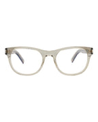Saint Laurent Unisex Square/Rectangle Beige Beige Transparent Fashion Designer Eyewear