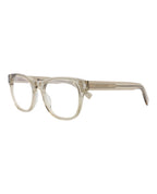 Saint Laurent Unisex Square/Rectangle Beige Beige Transparent Fashion Designer Eyewear