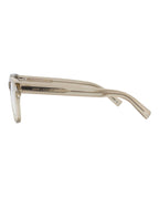Saint Laurent Unisex Square/Rectangle Beige Beige Transparent Fashion Designer Eyewear