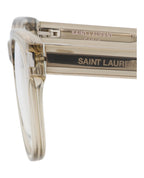 Saint Laurent Unisex Square/Rectangle Beige Beige Transparent Fashion Designer Eyewear