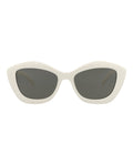 Saint Laurent Womens Cat Eye Ivory Ivory Grey Fashion Designer Eyewear