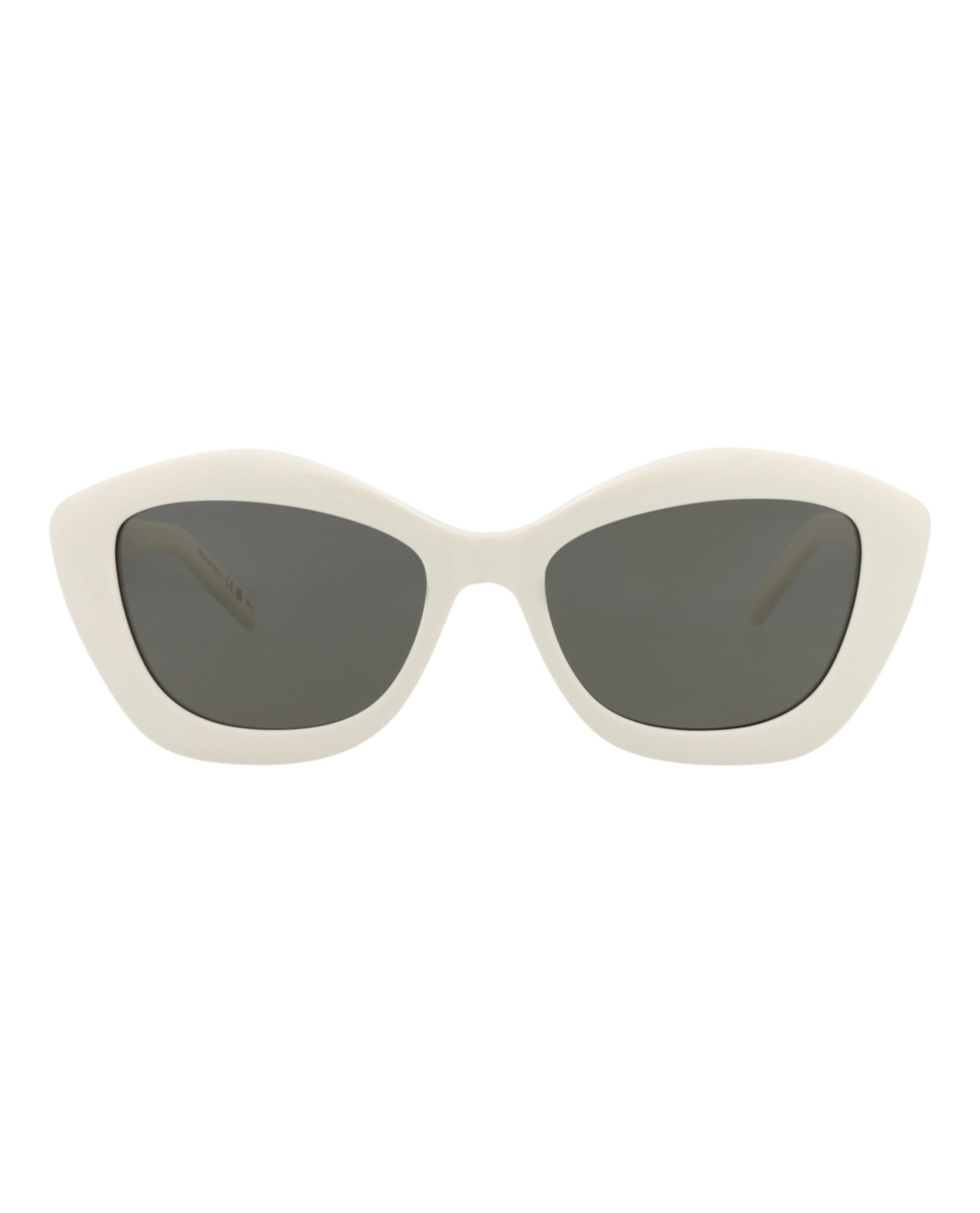 Saint Laurent Womens Cat Eye Ivory Ivory Grey Fashion Designer Eyewear
