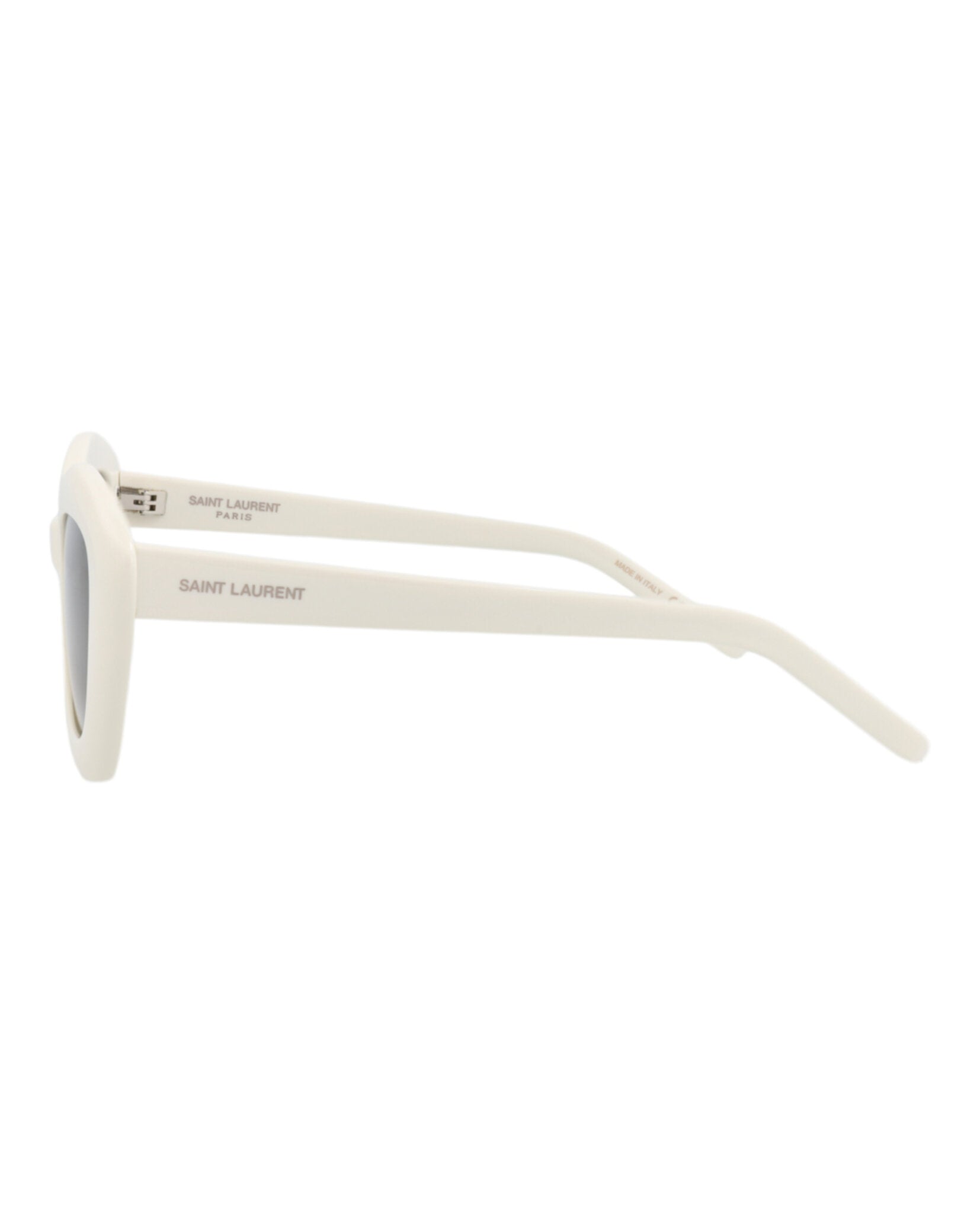 Saint Laurent Womens Cat Eye Ivory Ivory Grey Fashion Designer Eyewear