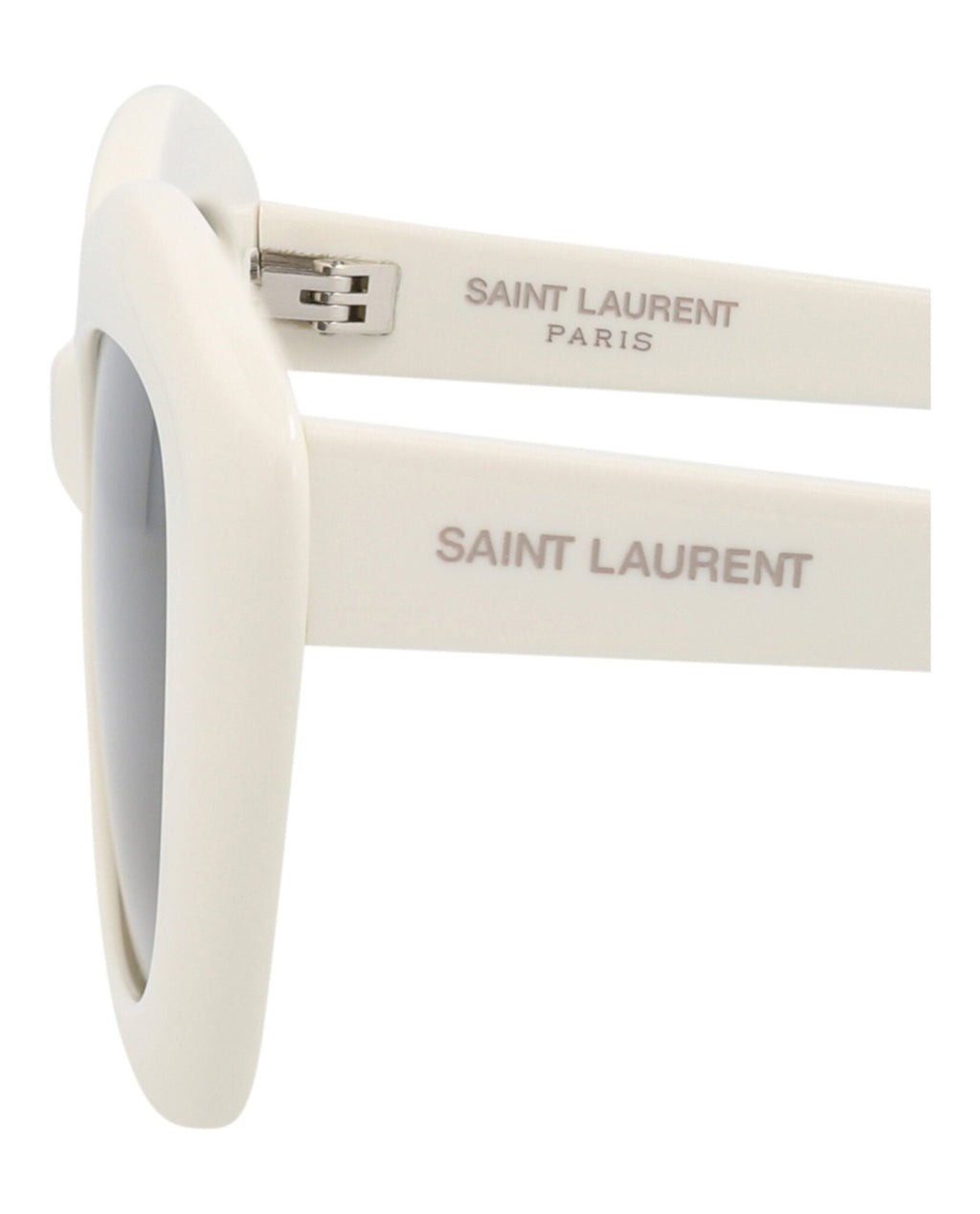 Saint Laurent Womens Cat Eye Ivory Ivory Grey Fashion Designer Eyewear