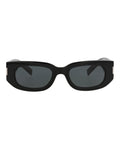 Saint Laurent Unisex Round/Oval Black Black Black Fashion Designer Eyewear