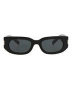 Saint Laurent Unisex Round/Oval Black Black Black Fashion Designer Eyewear