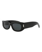 Saint Laurent Unisex Round/Oval Black Black Black Fashion Designer Eyewear