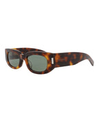 Saint Laurent Unisex Round/Oval Havana Havana Green Fashion Designer Eyewear