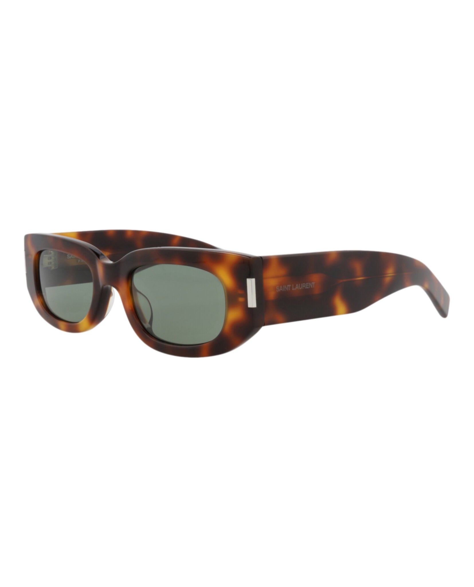 Saint Laurent Unisex Round/Oval Havana Havana Green Fashion Designer Eyewear