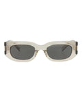 Saint Laurent Unisex Round/Oval Beige Beige Grey Fashion Designer Eyewear