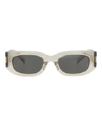 Saint Laurent Unisex Round/Oval Beige Beige Grey Fashion Designer Eyewear