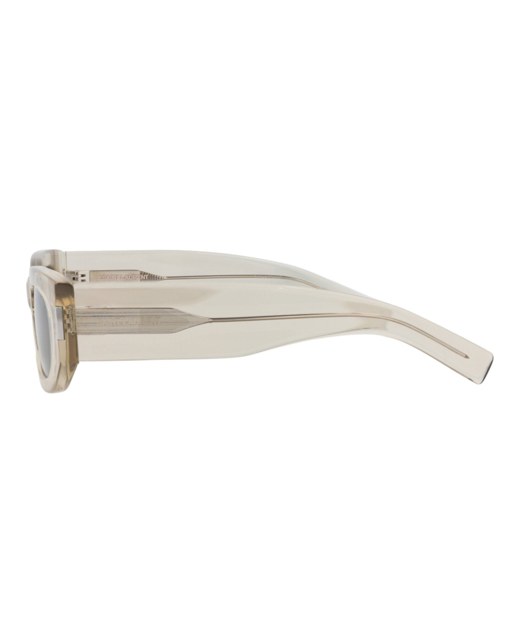 Saint Laurent Unisex Round/Oval Beige Beige Grey Fashion Designer Eyewear