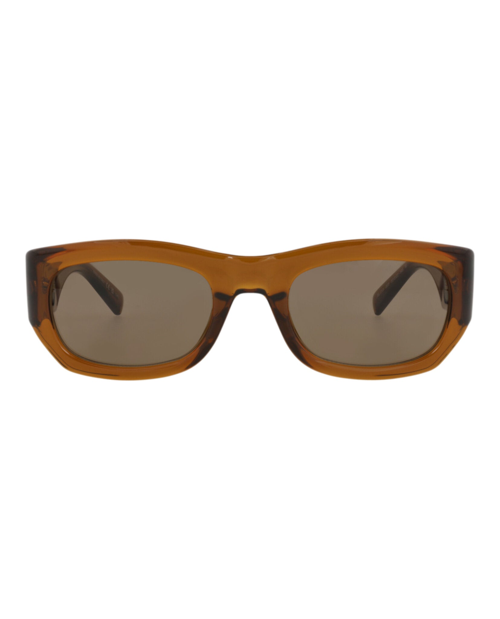 Saint Laurent Womens Round/Oval Brown Brown Brown Fashion Designer Eyewear