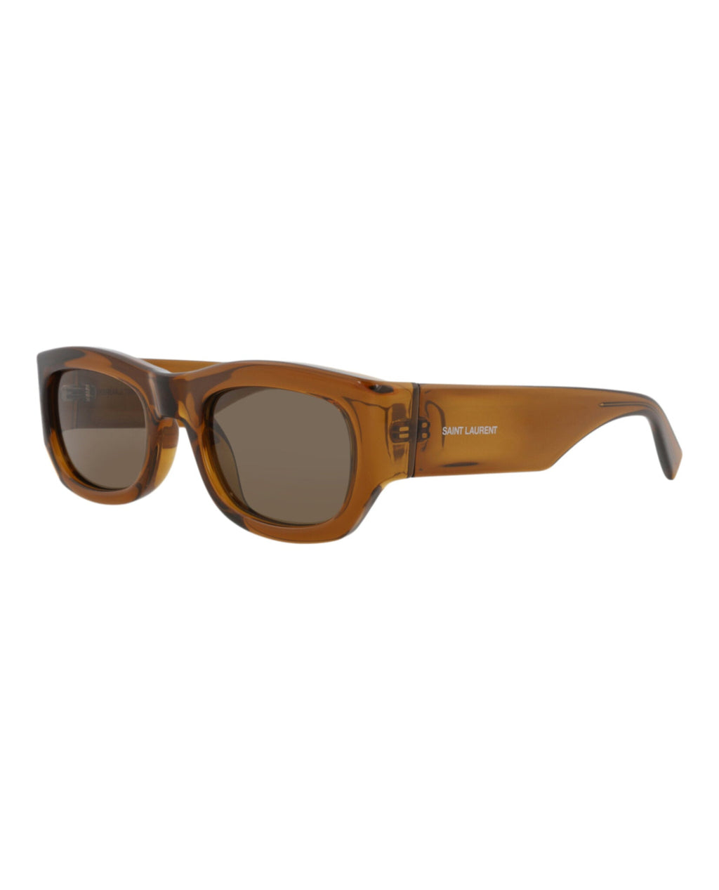 Saint Laurent Womens Round/Oval Brown Brown Brown Fashion Designer Eyewear