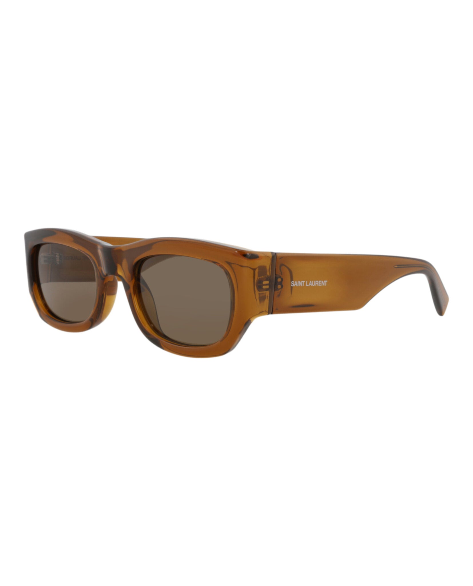 Saint Laurent Womens Round/Oval Brown Brown Brown Fashion Designer Eyewear