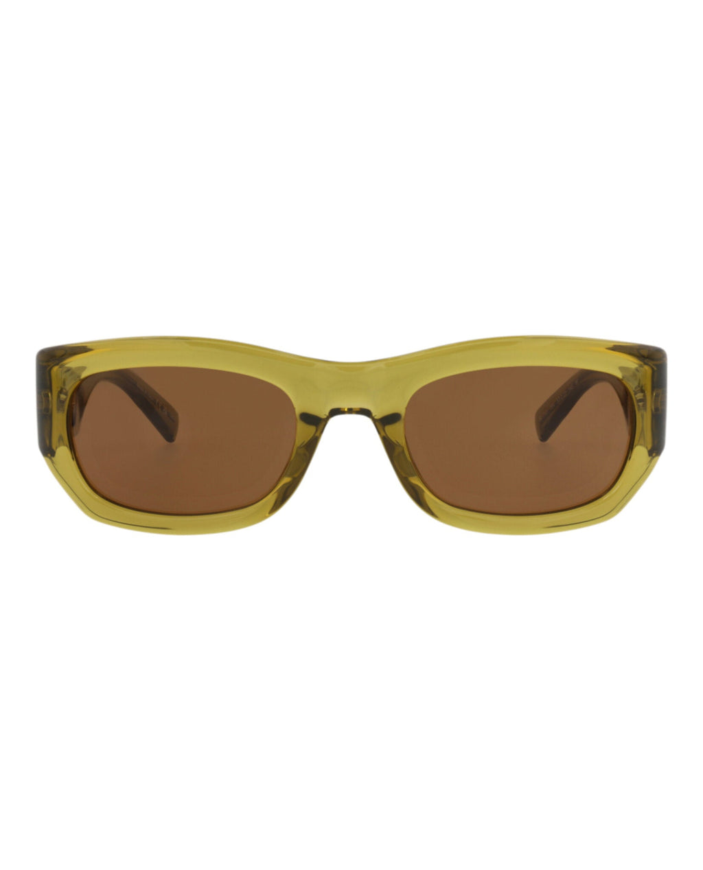 Saint Laurent Womens Round/Oval Green Green Brown Fashion Designer Eyewear