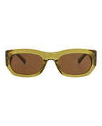 Saint Laurent Womens Round/Oval Green Green Brown Fashion Designer Eyewear