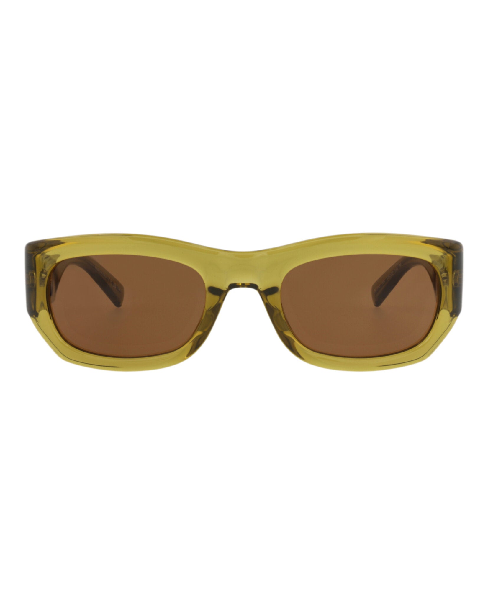 Saint Laurent Womens Round/Oval Green Green Brown Fashion Designer Eyewear