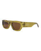 Saint Laurent Womens Round/Oval Green Green Brown Fashion Designer Eyewear
