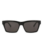 Saint Laurent Unisex Square/Rectangle Black Black Black Fashion Designer Eyewear