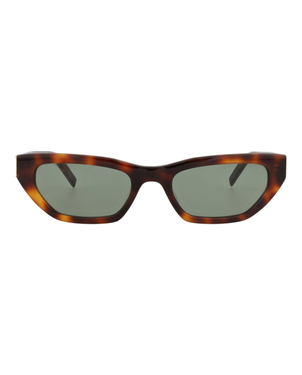 Saint Laurent Unisex Cat Eye Havana Havana Green Fashion Designer Eyewear