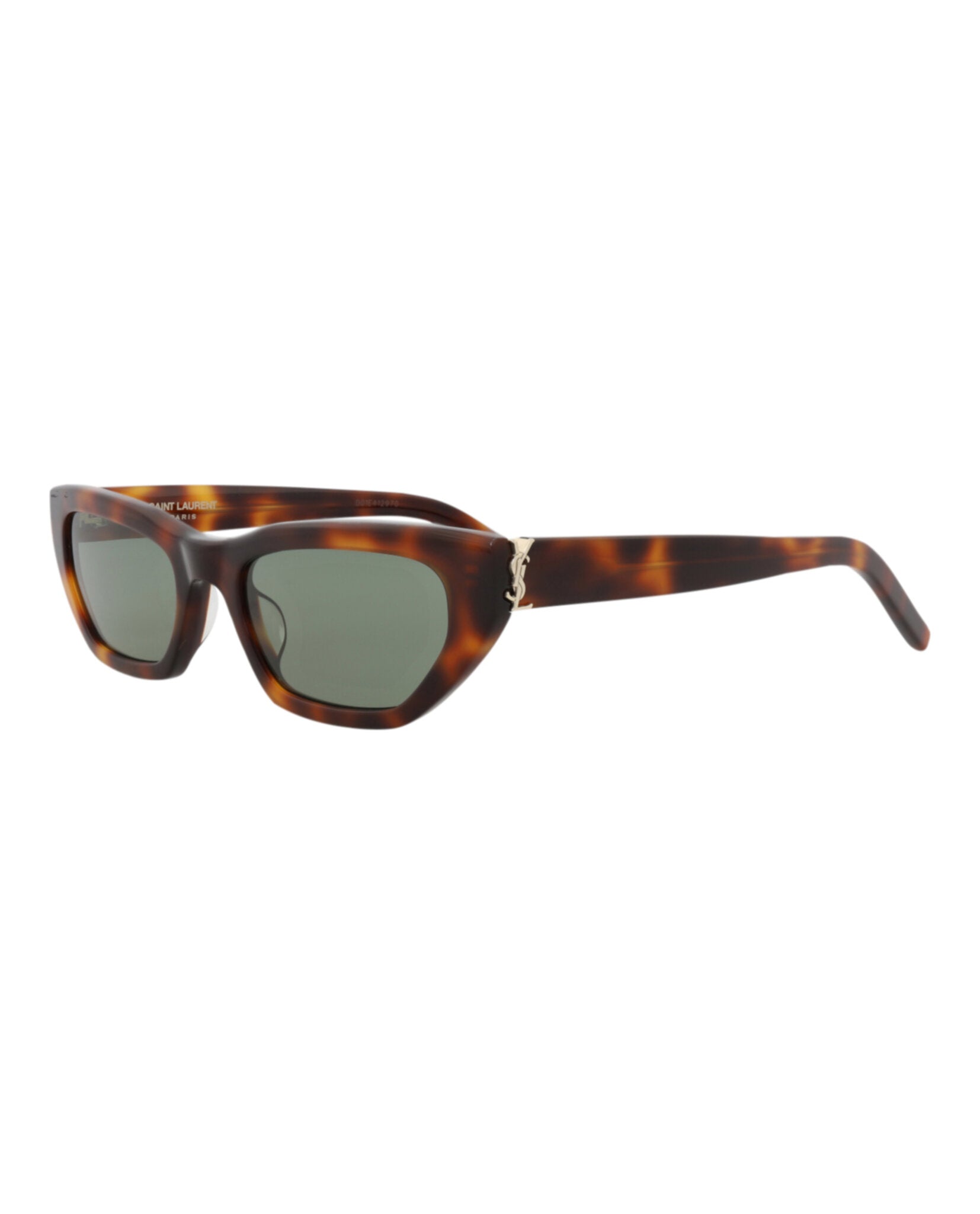 Saint Laurent Unisex Cat Eye Havana Havana Green Fashion Designer Eyewear