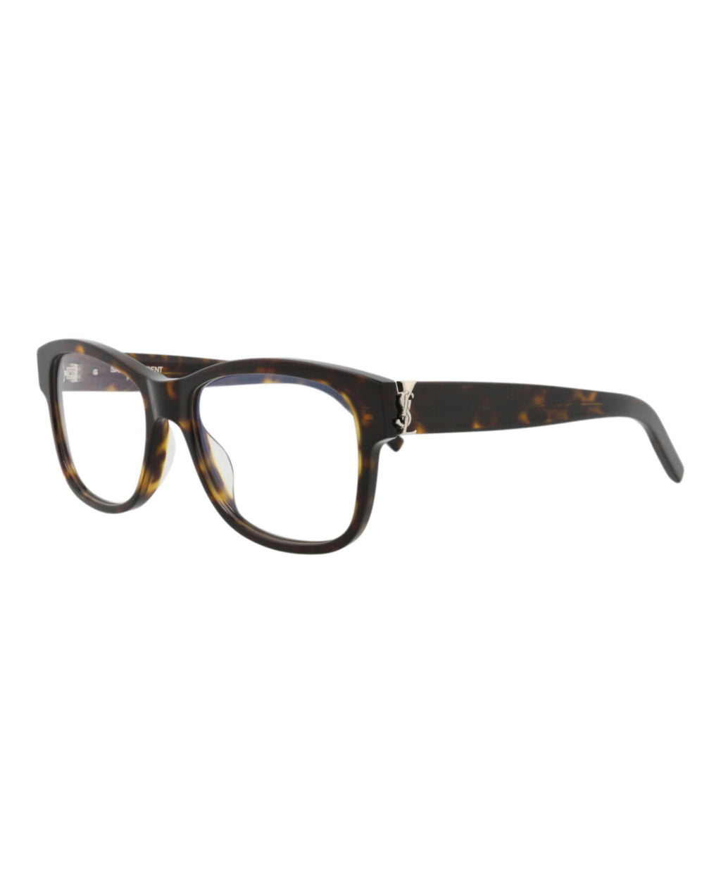 Saint Laurent Womens Square/Rectangle Havana Havana Transparent Fashion Designer Eyewear