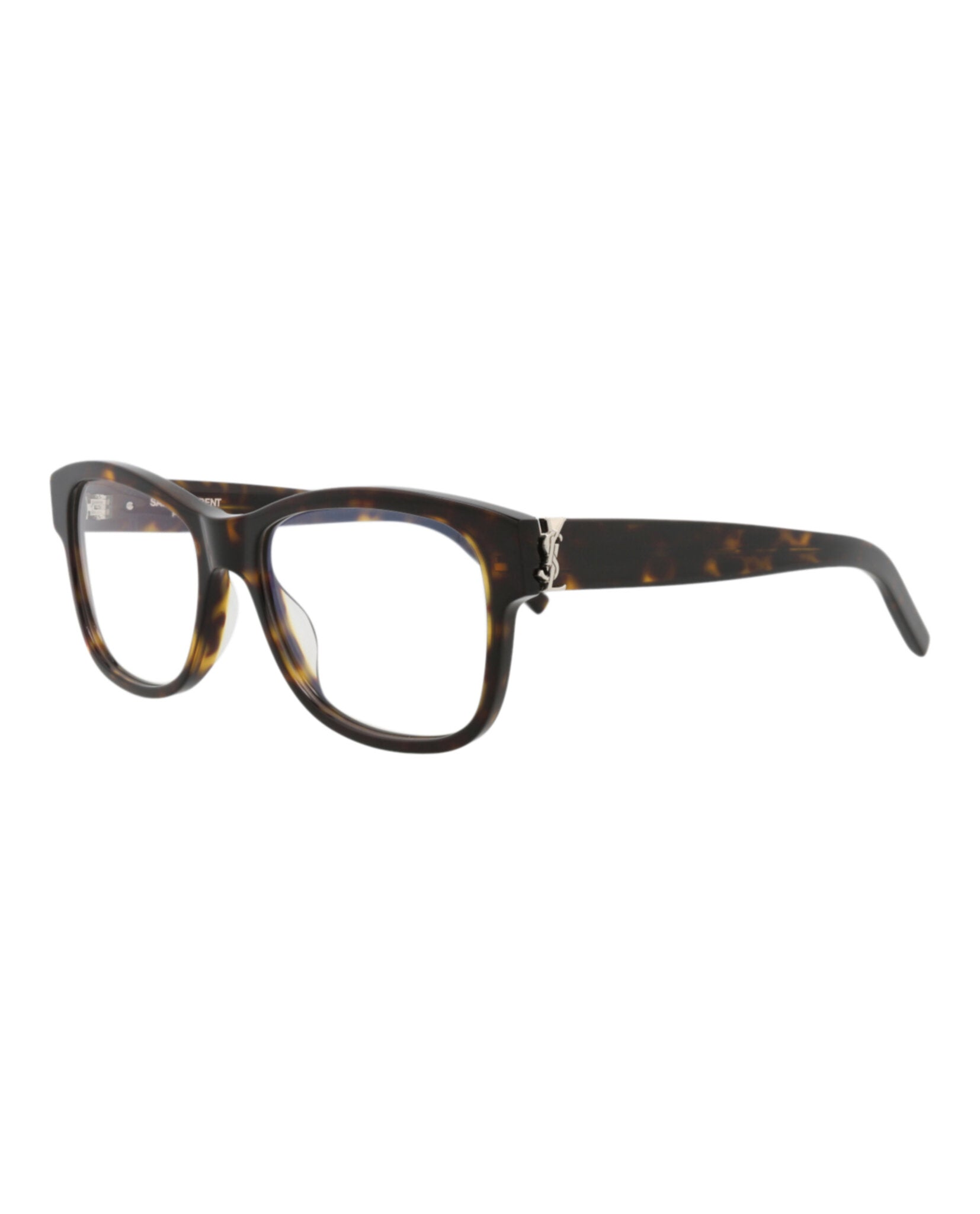 Saint Laurent Womens Square/Rectangle Havana Havana Transparent Fashion Designer Eyewear