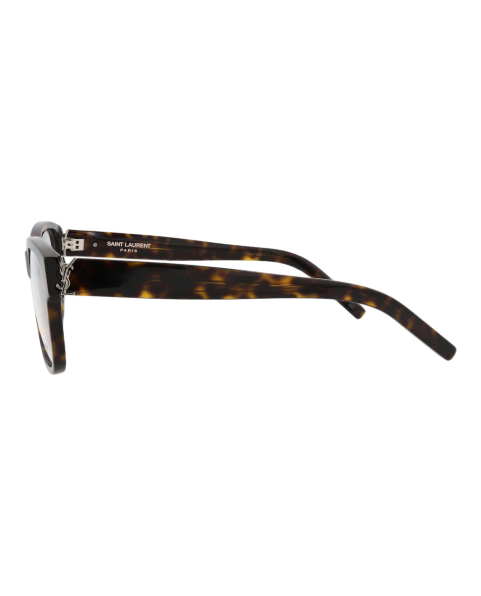 Saint Laurent Womens Square/Rectangle Havana Havana Transparent Fashion Designer Eyewear