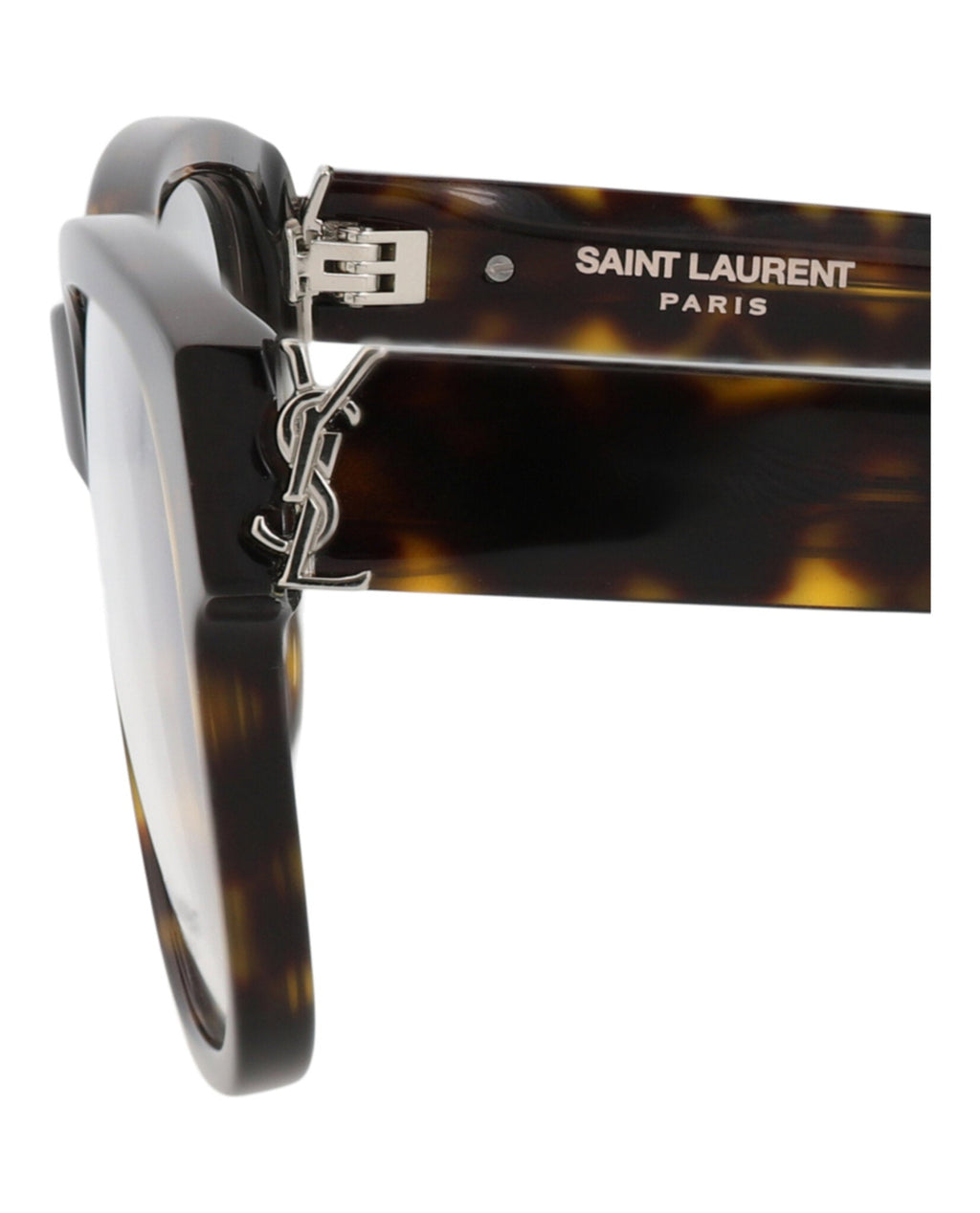 Saint Laurent Womens Square/Rectangle Havana Havana Transparent Fashion Designer Eyewear