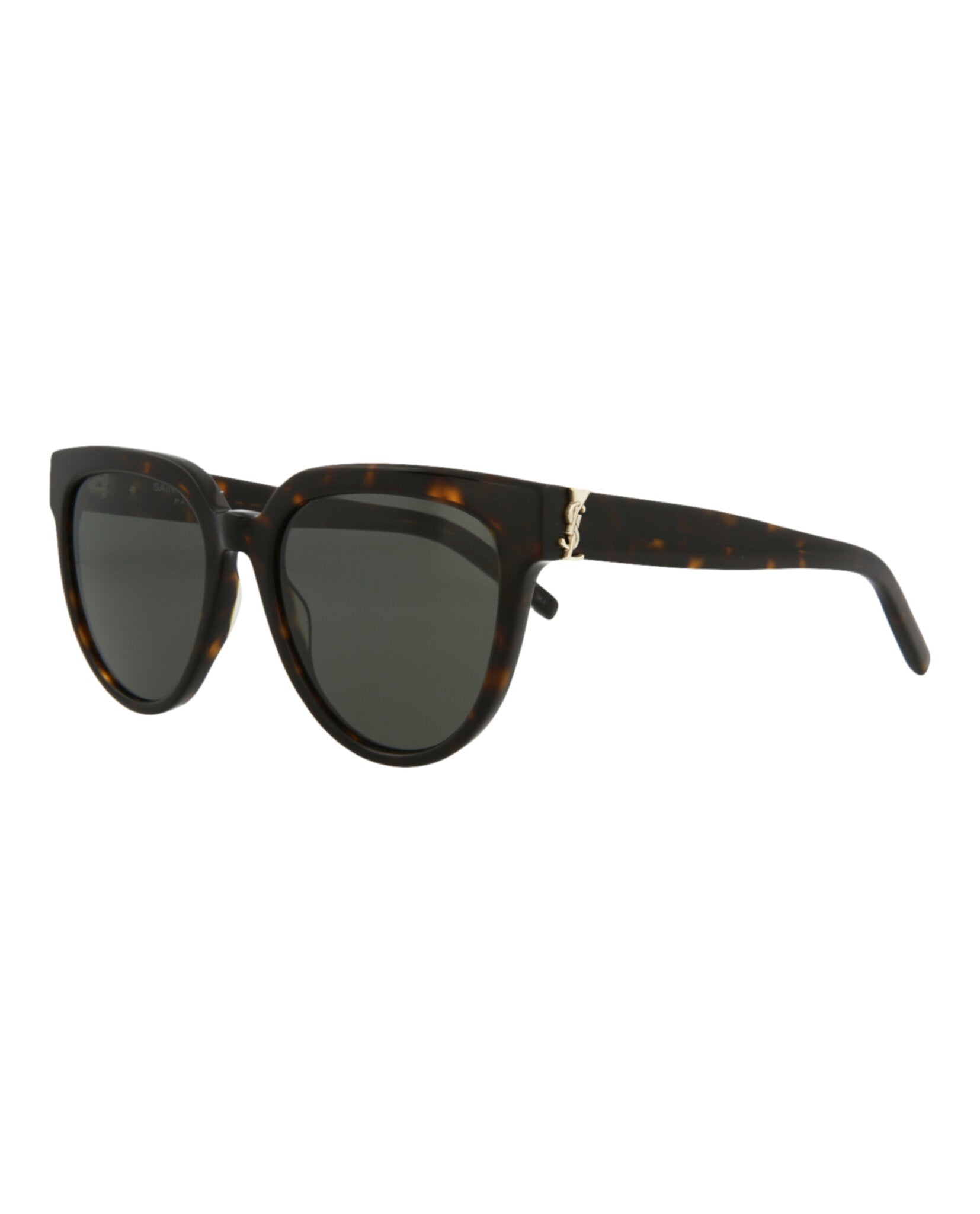Saint Laurent Womens Cat Eye Havana Havana Grey Fashion Designer Eyewear